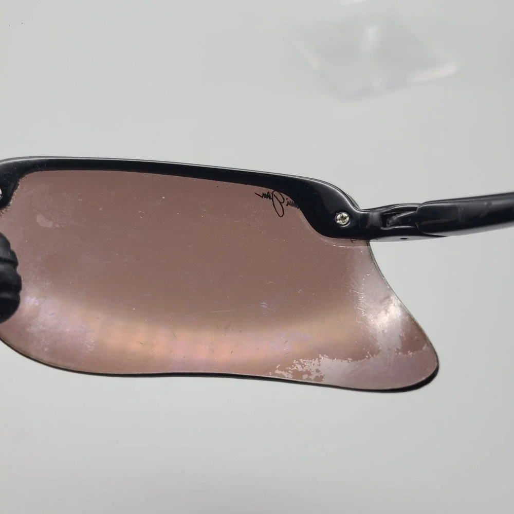 Maui Jim Turtle Bay MJ-411-02 Black Sport Sunglasses Bronze Polarized Lens Japan